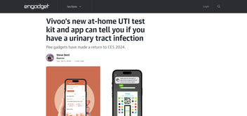 screen shot of engadget article