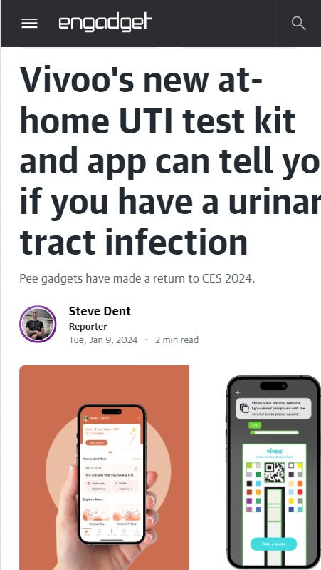 screen shot of engadget article