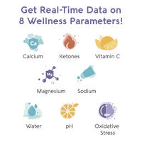 List of wellness parameters with corresponding icons on a white background