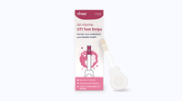 vivoo at-home UTI test strips packaging with a white applicator on a white background