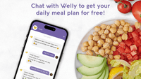phone mockup with healthy foods